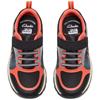 CLARKS BOYS STRAP LACE TRAINER - BLACK ORANGE